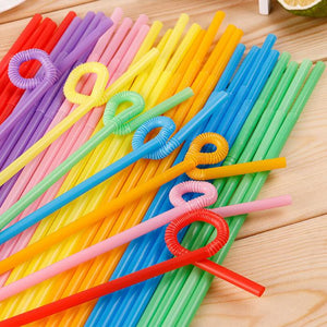 Extra bendable plastic straws - 100% real plastic
