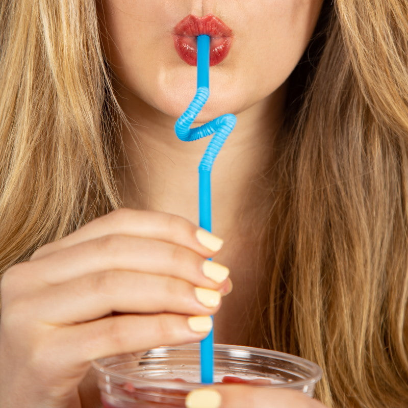 Extra bendable plastic straws - 100% real plastic
